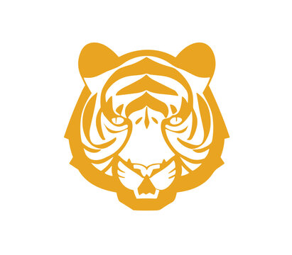 Tiger head logo jaguar design cartoon leopard PNG symbol
