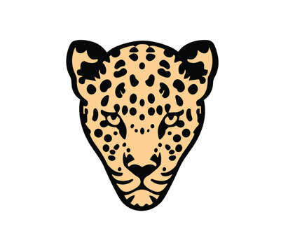 Tiger head logo jaguar design cartoon leopard PNG symbol