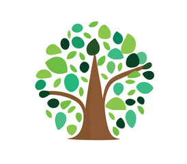 Tree logo image creative cartoon design
