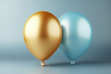 Two balloons sitting side by side. Perfect for celebrations and party decorations