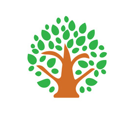 Tree logo image creative cartoon PNG design