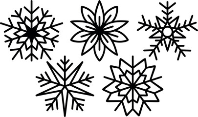 Christmas snowflake laser cut, paper cut, cricut vector file bundle