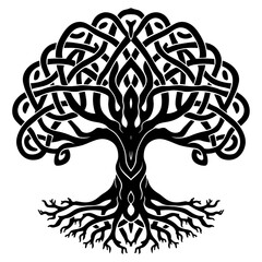 Tree in celtic knot style

