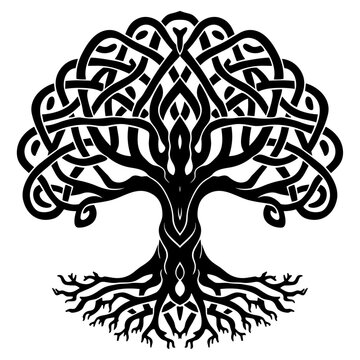 Tree in celtic knot style
