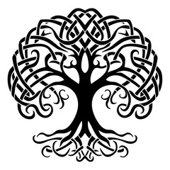 Tree in celtic knot style
