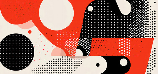 Abstract design of various areas of dots with room for text