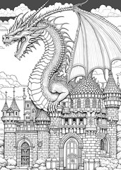 Enchanting Dragon Coloring Book Pages for Creative Adventures