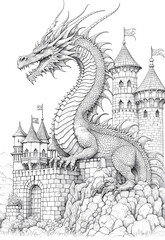 Enchanting Dragon Coloring Book Pages for Creative Adventures