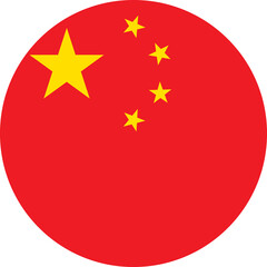 China Flag Round Icon