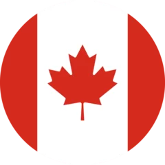 Foto op Plexiglas Canada Flag Round Icon © NWM