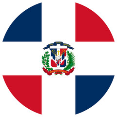 Dominican republic Flag Round Icon - 653480224