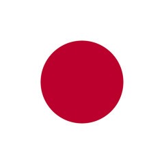 Fototapeta na wymiar Japan Flag Round Icon