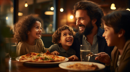 Joyful Family Pizza Night