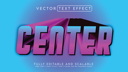 3D Text Effect _Fully Editable and Scalable Vector (Center)