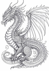 Enchanting Dragon Coloring Book Pages for Creative Adventures