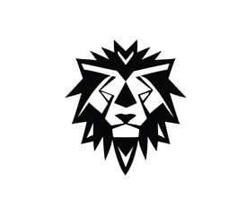 Obraz premium Lion head logo PNG design vector illustration