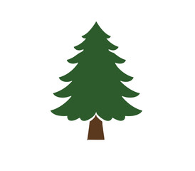 Pine Tree image creative symbol cartoon PNG vector design 