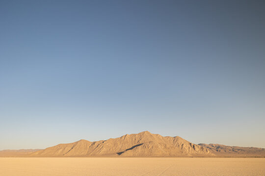 Empty Lakebed with Mountain 