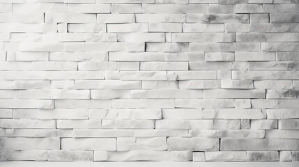 White brick wall texture background. AI generated image