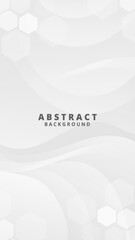 Abstract Gradient white liquid background. Modern vector background design. Dynamic Waves. Fluid shapes composition. Fit for social media story template