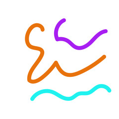 Obraz premium Colorful scribble abstract vector 