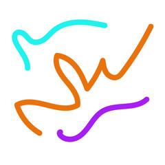 Colorful scribble abstract vector 