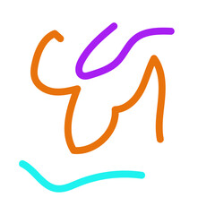 Colorful scribble abstract vector 