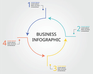 4 arrow template for infographic for presentation for 4 element