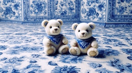 teddy bears in the snow