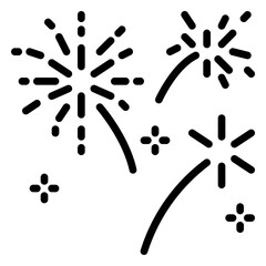 Fire Work icon, line icon style
