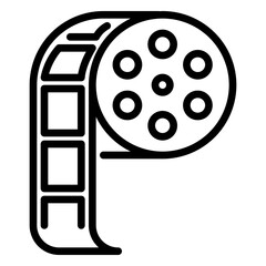 Movie Reel icon, line icon style