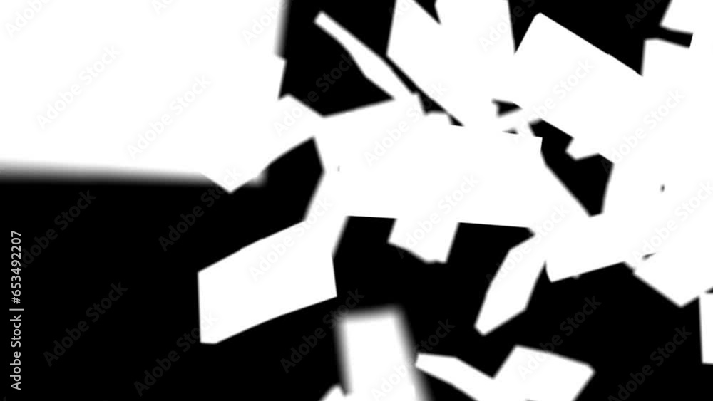 Poster 3d animation of stacks of south korean won notes blasting on screen in front of blue screen backgrou