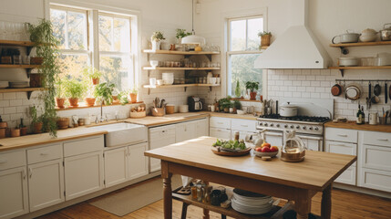 A large kitchen in the older style