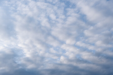 Majestic puffy cloud, dramatic skyscape. Amazing clouds on blue sky light of nature