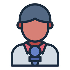 Man Journalist Reporter icon