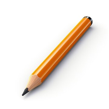 Pencil isolated on white background. AI generated image
