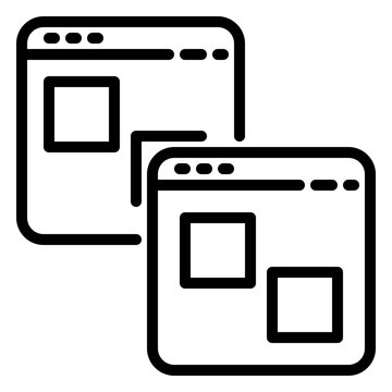 Duplicate icon, line icon style