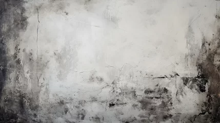 Gordijnen White wall background cement texture, old vintage grunge texture image design © Gethuk_Studio