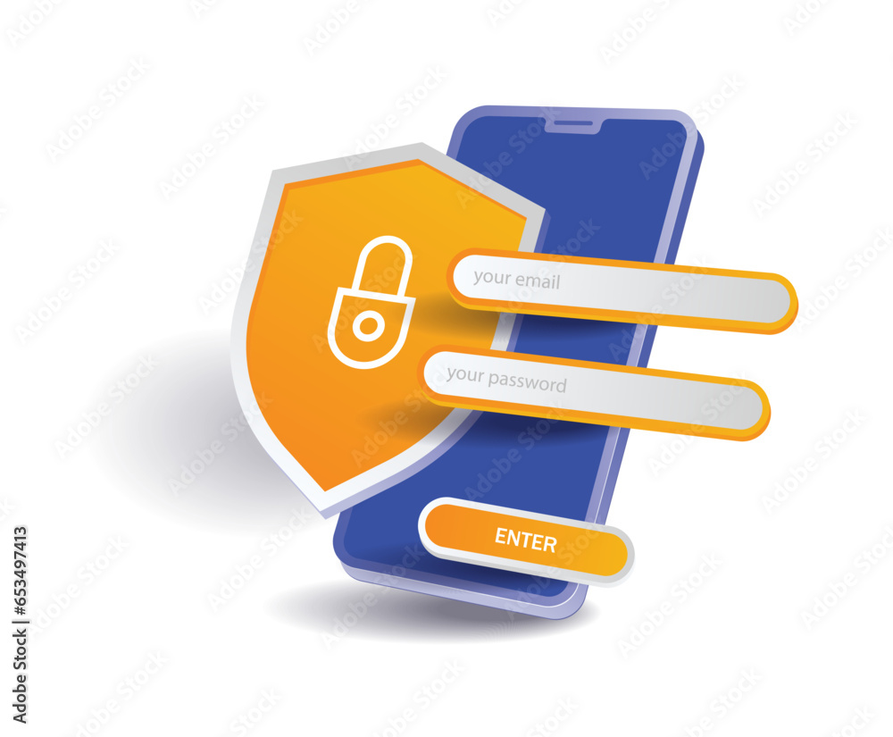 Poster smartphone data security password