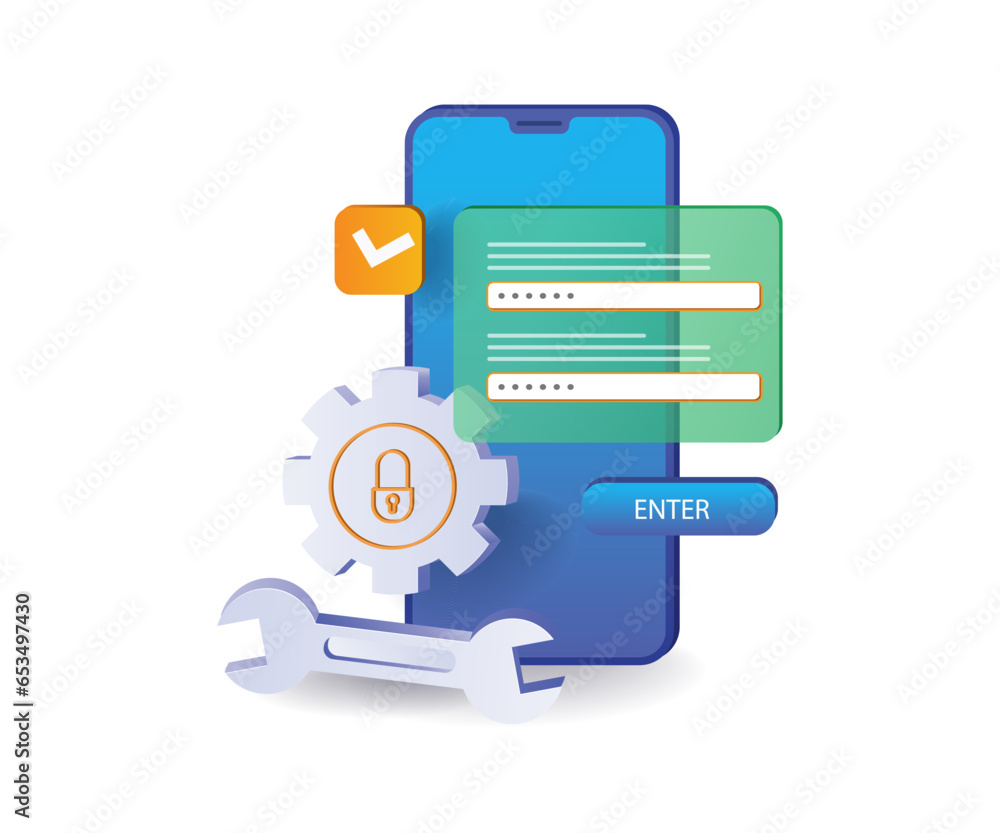 Poster smartphone data security password mechanism