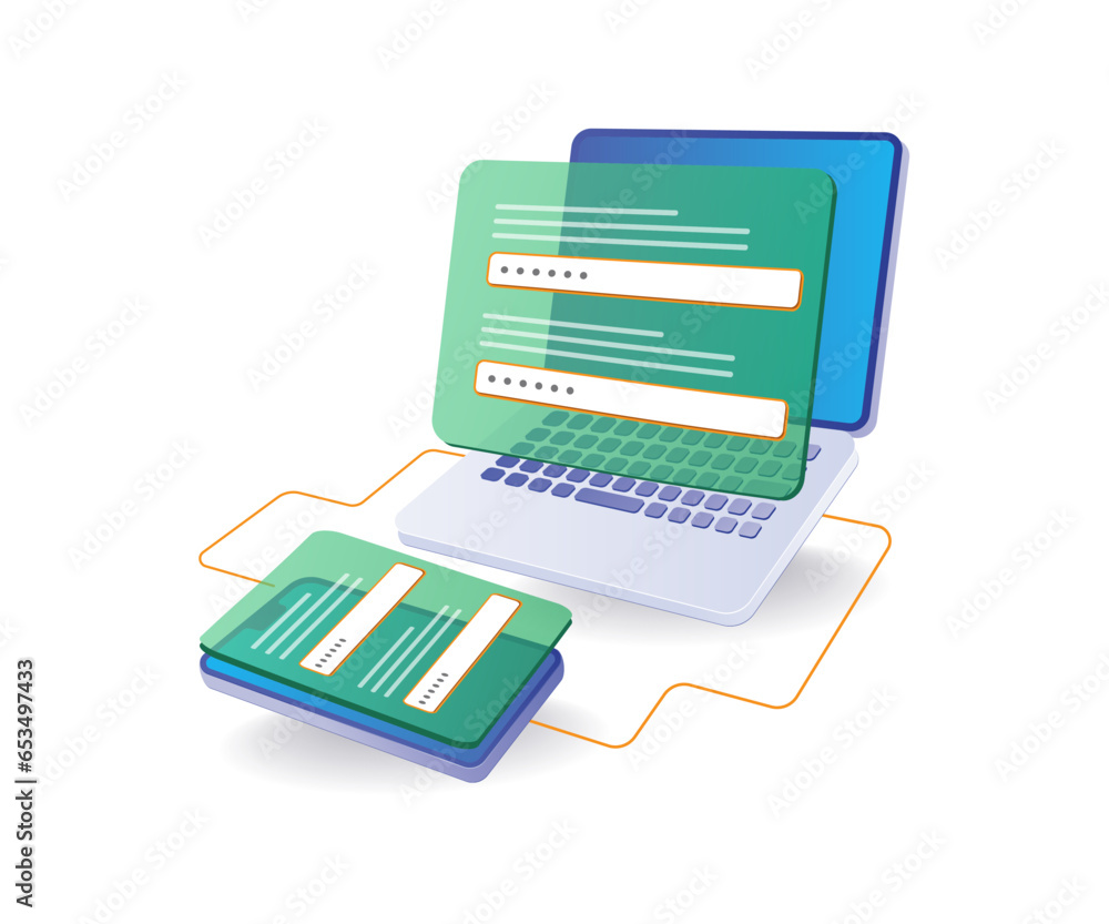 Poster Smartphone computer data security password mechanism