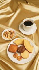 珈琲とお菓子｜バームクーヘン・フィナンシェ・クッキーとミックスナッツ