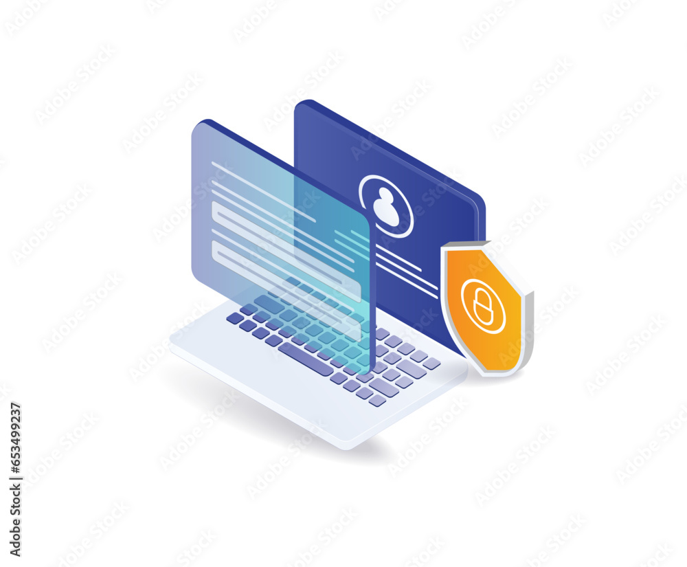 Poster computer personal data security password