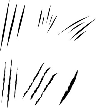 爪・引っかき傷のイラストセット