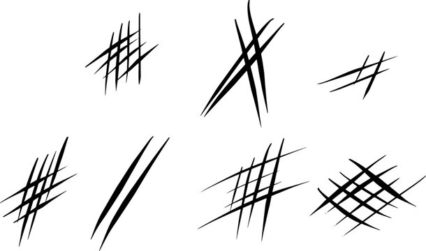 シンプルなすり傷のイラストセット