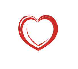 Heart logo love design lined illustration Png vector