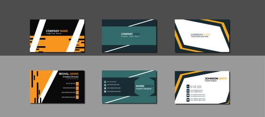 business card template, modern basial business card design, template design .