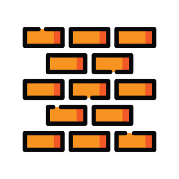 brick of construction tool vector illustration icon