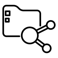 Sharing data icon, line icon style