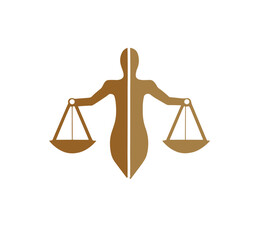 Scale law balance for lawyer logo PNG design